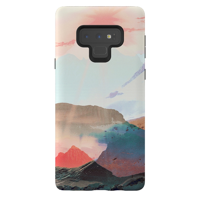 Galaxy Note 9 StrongFit Gradient painted mountain landscape by Oana 