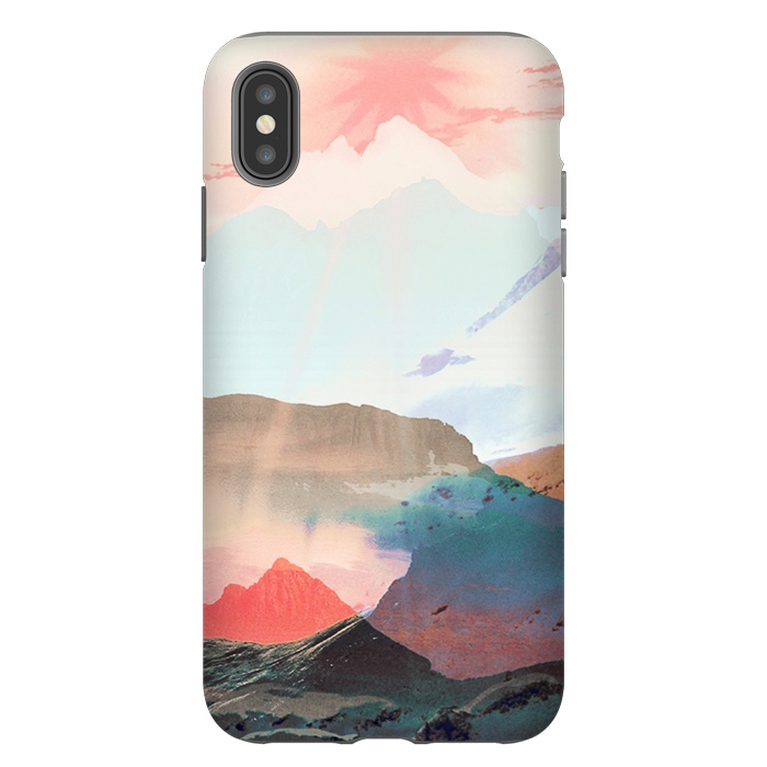 iPhone Xs Max StrongFit Gradient painted mountain landscape by Oana 