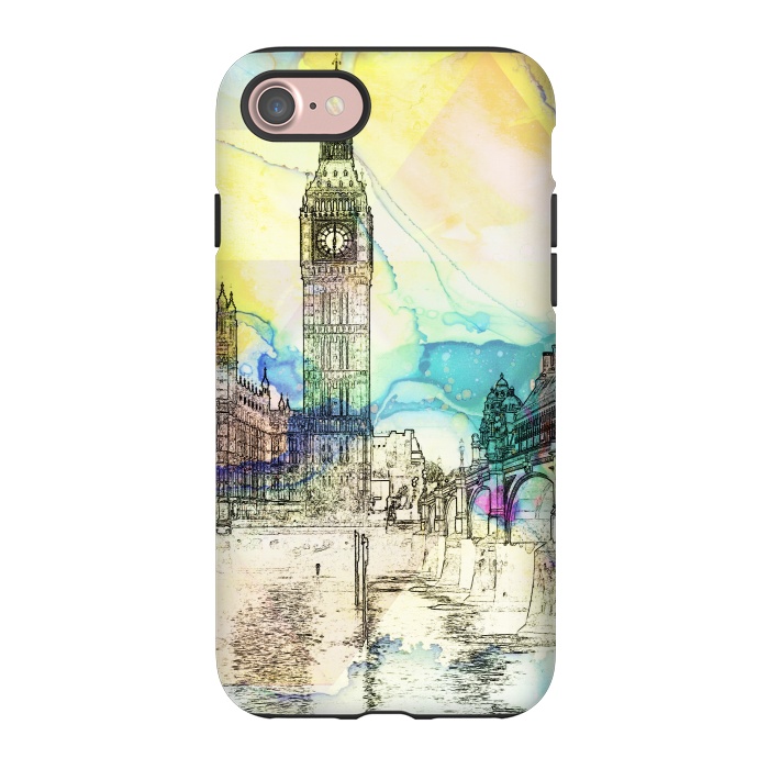 iPhone 7 StrongFit Big Ben travel sketch, London United Kingdom by Oana 