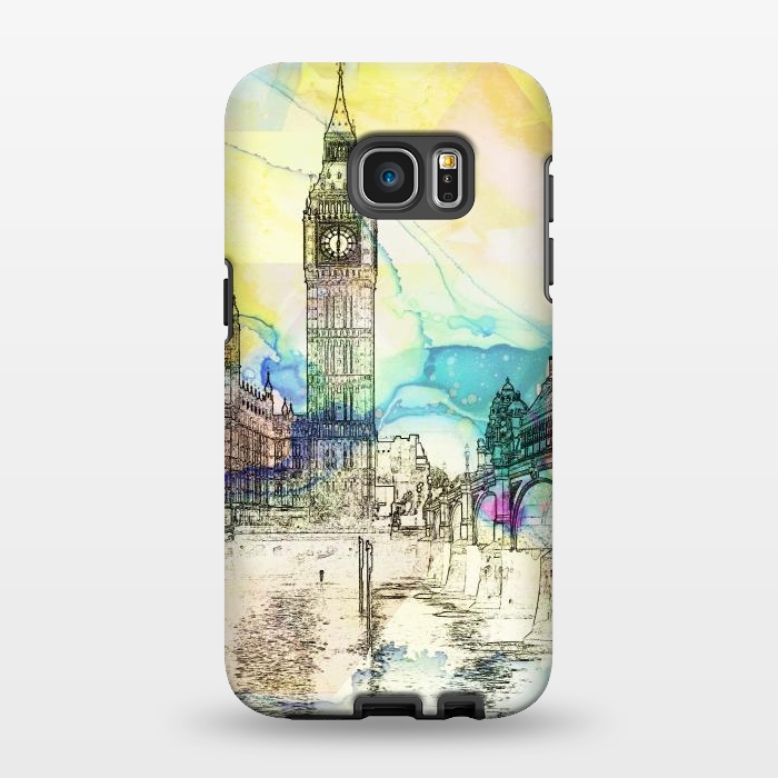 Galaxy S7 EDGE StrongFit Big Ben travel sketch, London United Kingdom by Oana 
