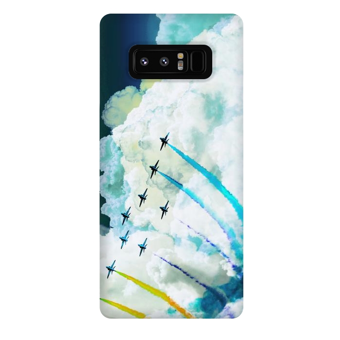Galaxy Note 8 StrongFit Air show flight on blue clouds by Oana 
