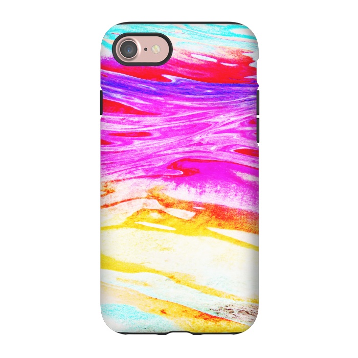 iPhone 7 StrongFit Colorful tie dye painted waves by Oana 
