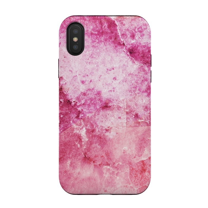 iPhone Xs / X StrongFit Pink fuchsia elegant marble by Oana 