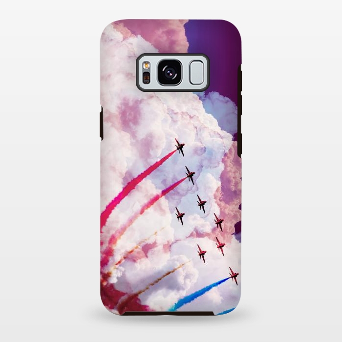 Galaxy S8 plus StrongFit Red purple airplane air show by Oana 