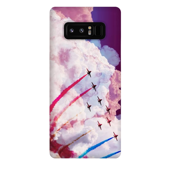 Galaxy Note 8 StrongFit Red purple airplane air show by Oana 