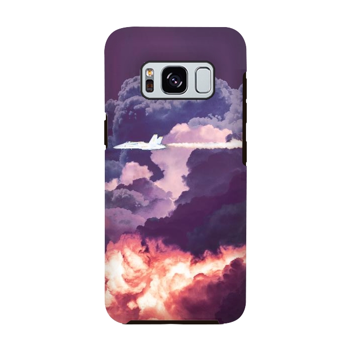 Galaxy S8 StrongFit Plane and purple clouds by Oana 