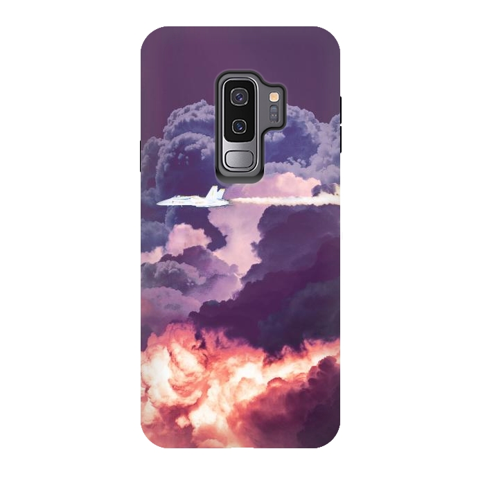 Galaxy S9 plus StrongFit Plane and purple clouds by Oana 