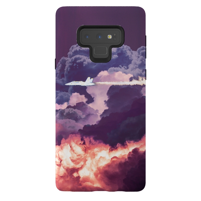 Galaxy Note 9 StrongFit Plane and purple clouds by Oana 