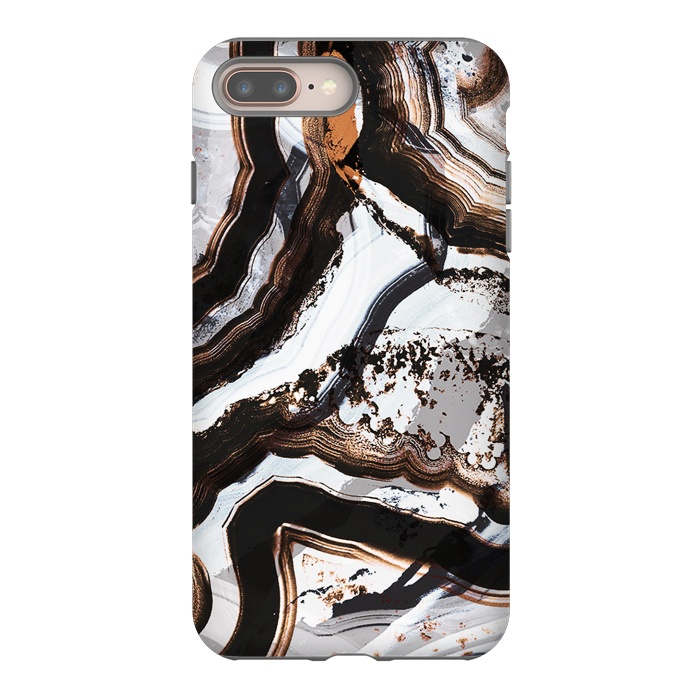 iPhone 7 plus StrongFit Marble brushstroke stripes by Oana 