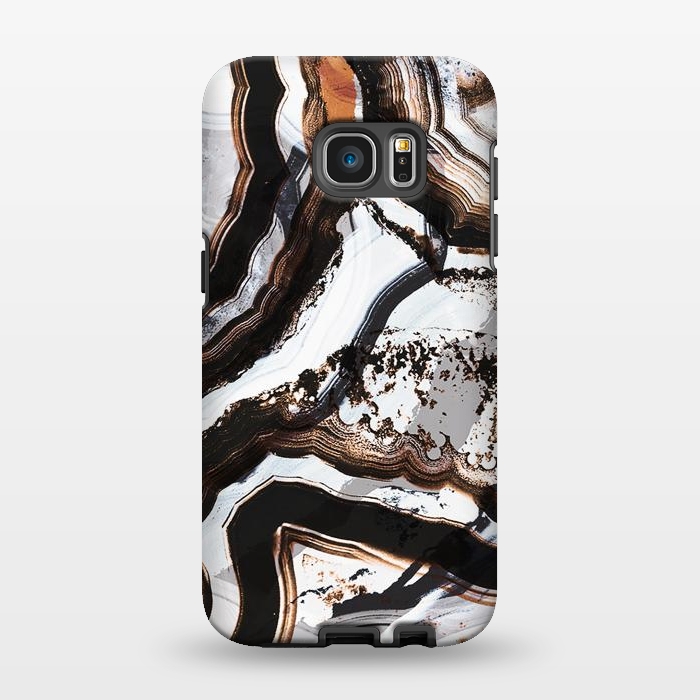 Galaxy S7 EDGE StrongFit Marble brushstroke stripes by Oana 