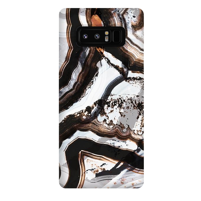 Galaxy Note 8 StrongFit Marble brushstroke stripes by Oana 