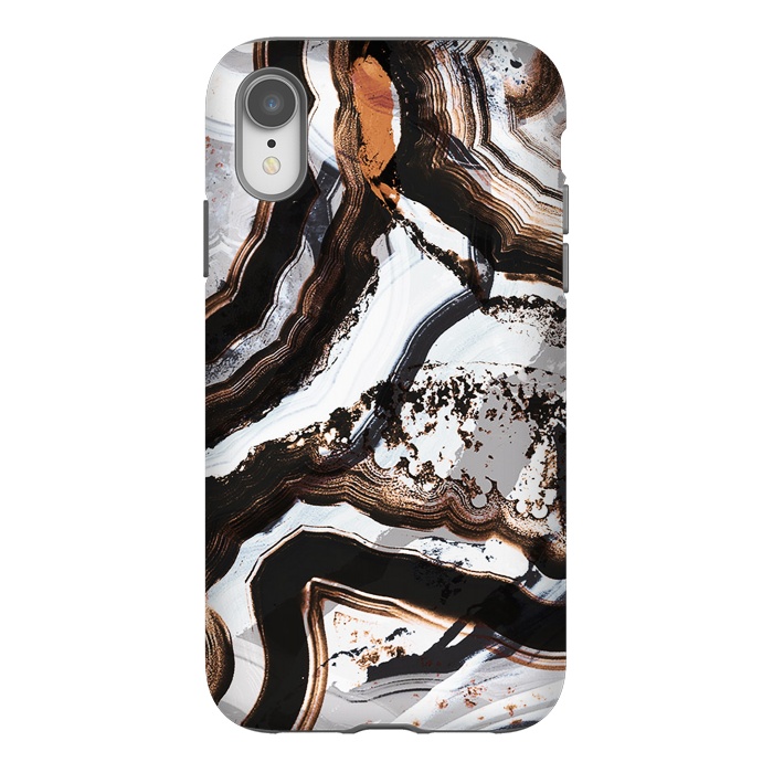 iPhone Xr StrongFit Marble brushstroke stripes by Oana 