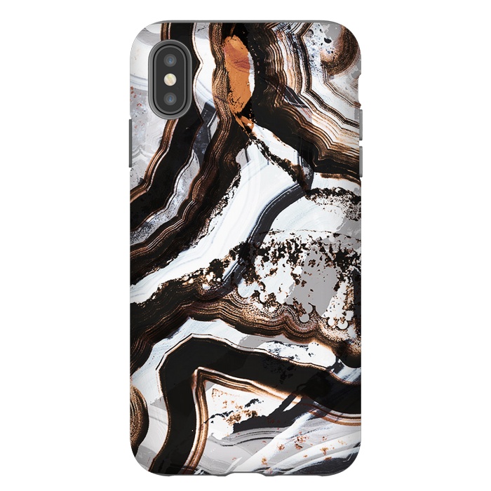 iPhone Xs Max StrongFit Marble brushstroke stripes by Oana 