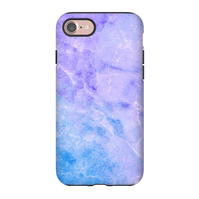 iPhone 7 StrongFit Purple blue marble stone by Oana 