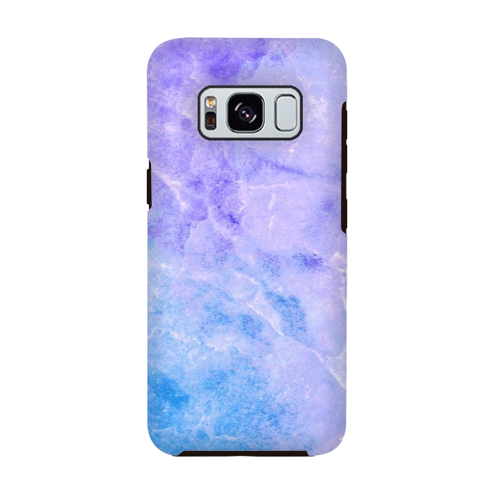 Galaxy S8 StrongFit Purple blue marble stone by Oana 