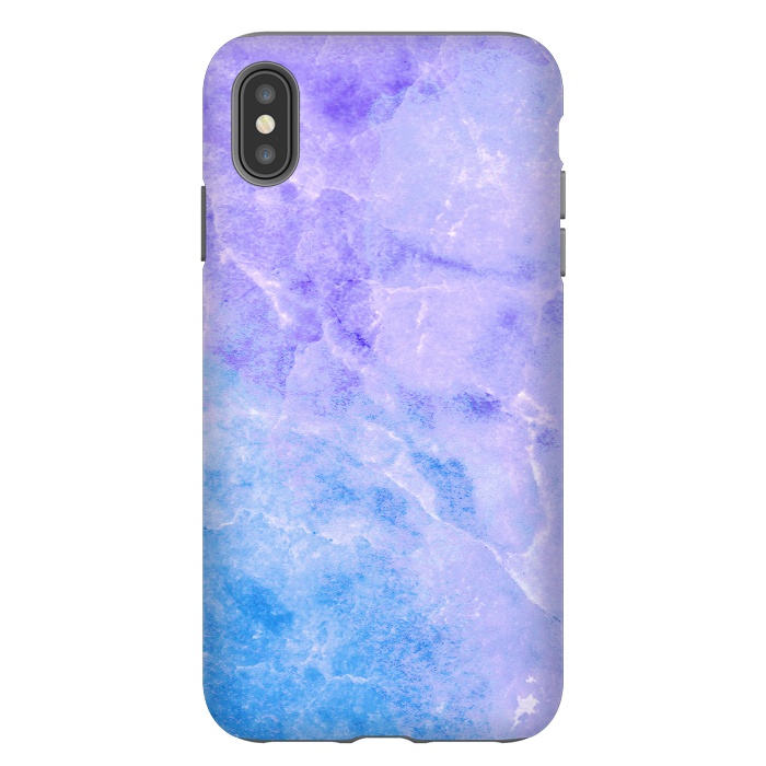 iPhone Xs Max StrongFit Purple blue marble stone by Oana 