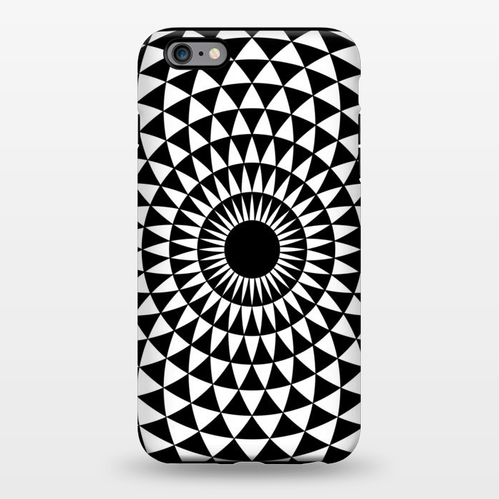iPhone 6/6s plus StrongFit 3d illusion mandala geometric black triangle patterns  by Josie