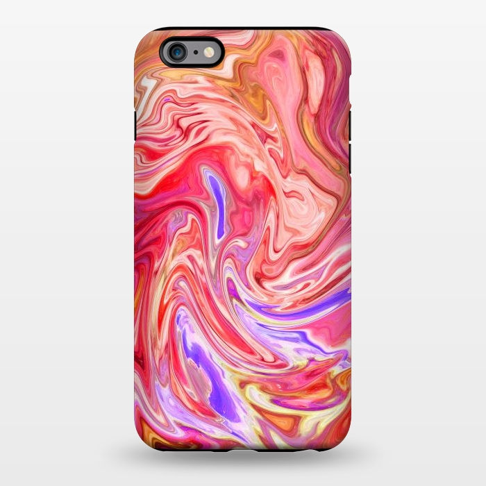 iPhone 6/6s plus StrongFit Water effect pink red pop fluid painting digital art by Josie