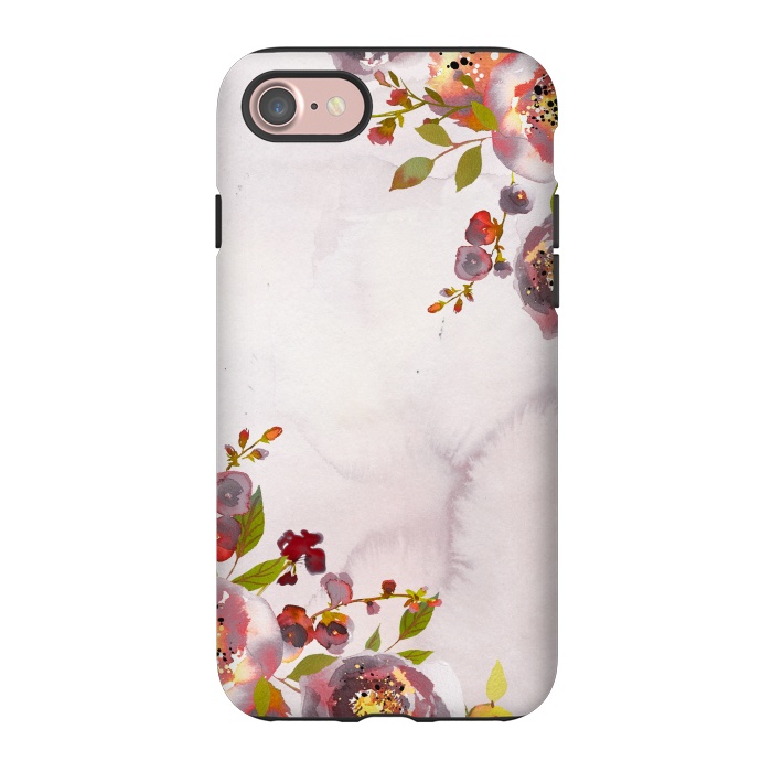 iPhone 7 StrongFit Hand drawn blush florals by  Utart