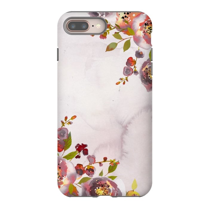 iPhone 7 plus StrongFit Hand drawn blush florals by  Utart