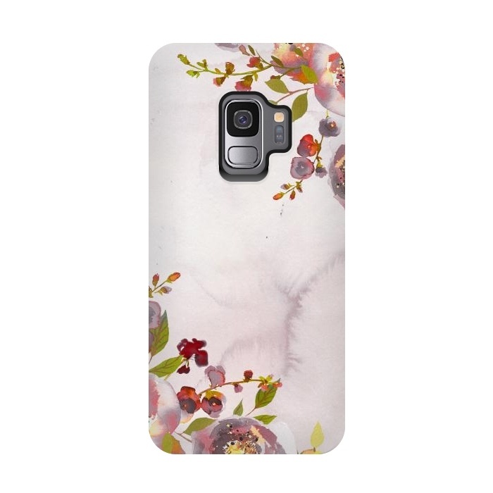 Galaxy S9 StrongFit Hand drawn blush florals by  Utart