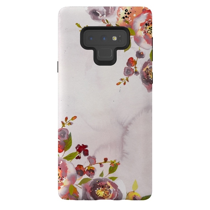 Galaxy Note 9 StrongFit Hand drawn blush florals by  Utart