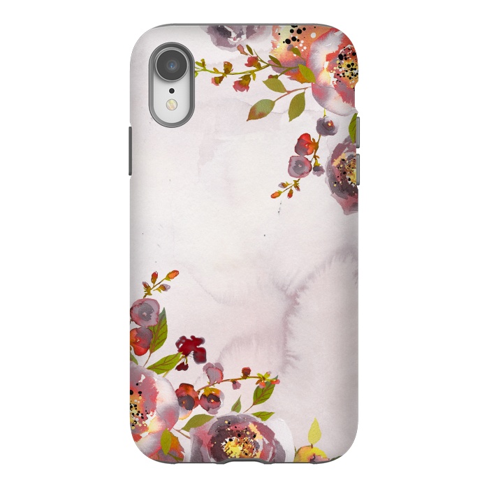 iPhone Xr StrongFit Hand drawn blush florals by  Utart
