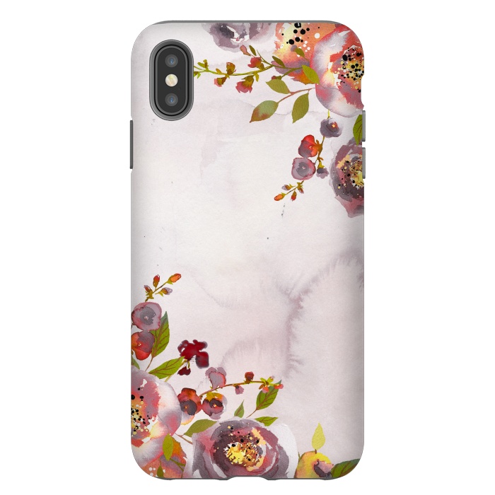 iPhone Xs Max StrongFit Hand drawn blush florals by  Utart