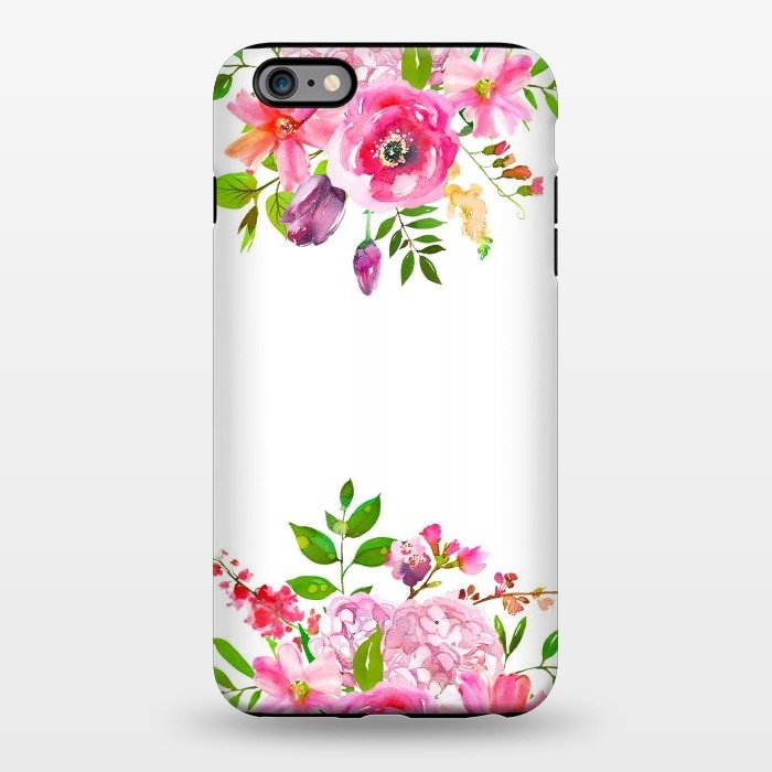 iPhone 6/6s plus StrongFit Pink Watercolor florals on white by  Utart