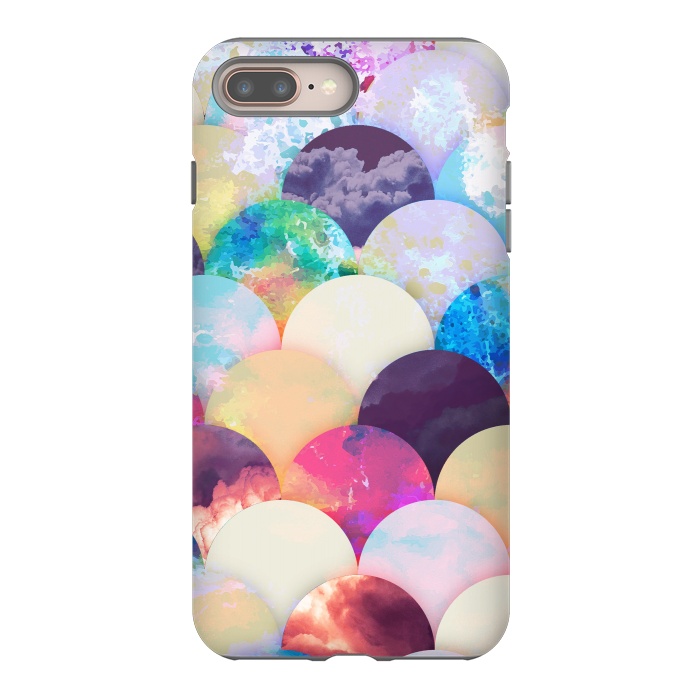 iPhone 7 plus StrongFit Painted colorful clouds seashell balloons pattern by Oana 