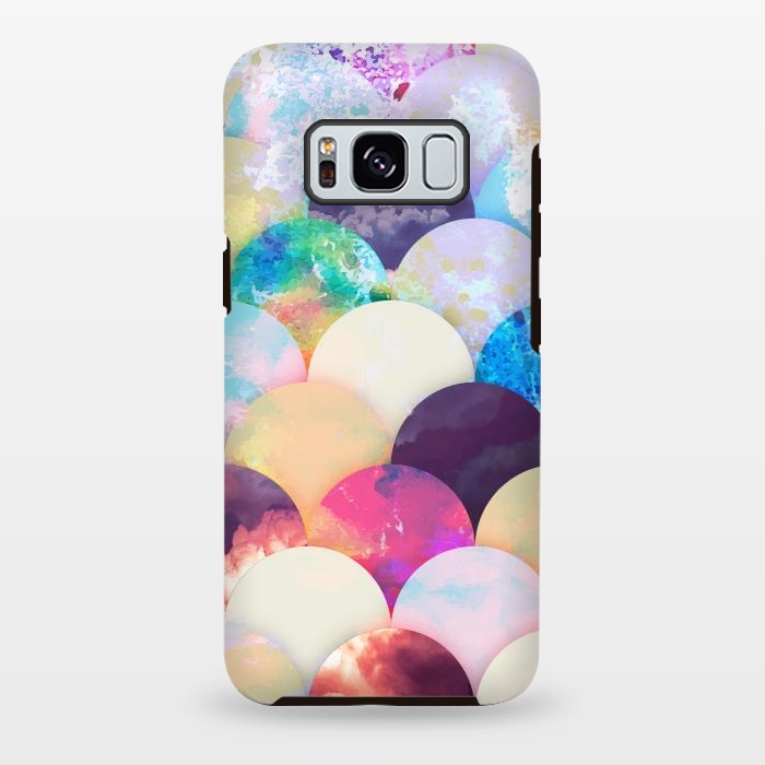 Galaxy S8 plus StrongFit Painted colorful clouds seashell balloons pattern by Oana 