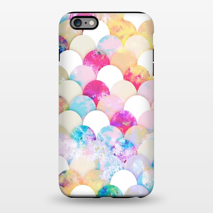 iPhone 6/6s plus StrongFit Colorful watercolor splattered seashells pattern by Oana 