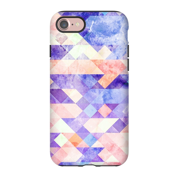 iPhone 7 StrongFit Colorful marble geometric tiles by Oana 