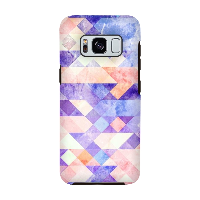 Galaxy S8 StrongFit Colorful marble geometric tiles by Oana 