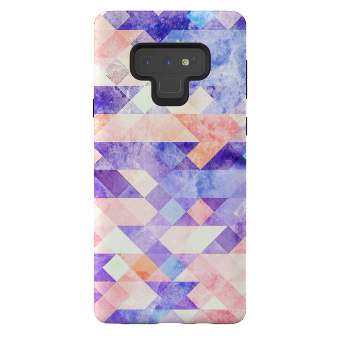 Galaxy Note 9 StrongFit Colorful marble geometric tiles by Oana 