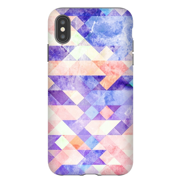 iPhone Xs Max StrongFit Colorful marble geometric tiles by Oana 