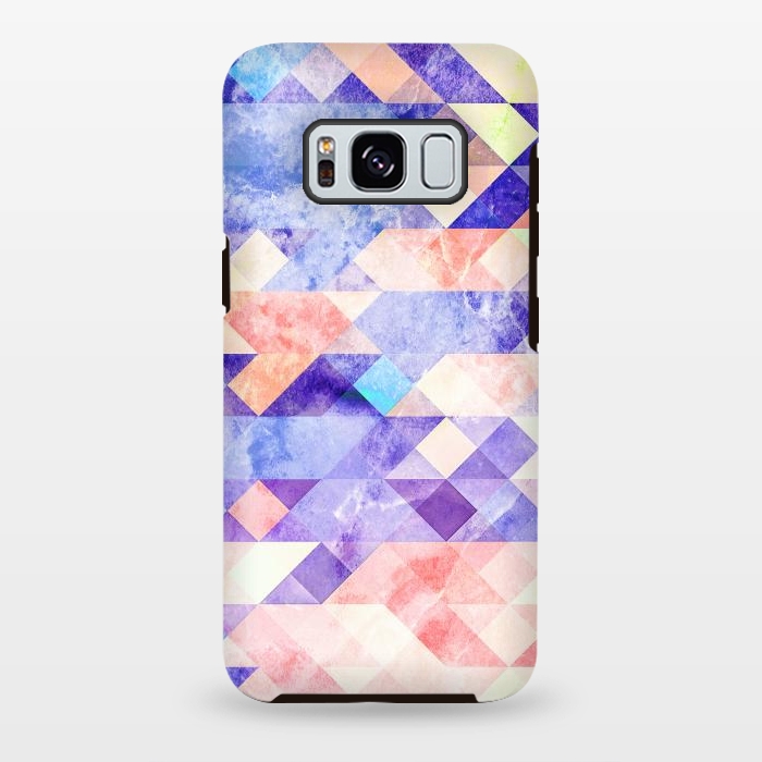 Galaxy S8 plus StrongFit Marble textured triangle tiles by Oana 