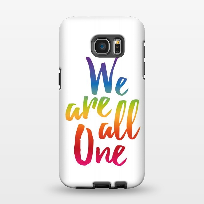 Galaxy S7 EDGE StrongFit We Are All One Rainbow by Majoih