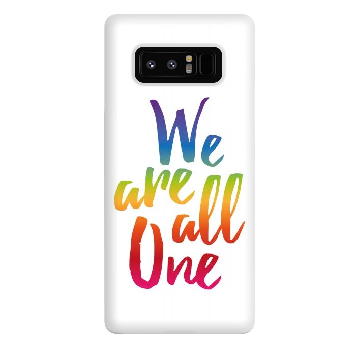 Galaxy Note 8 StrongFit We Are All One Rainbow by Majoih