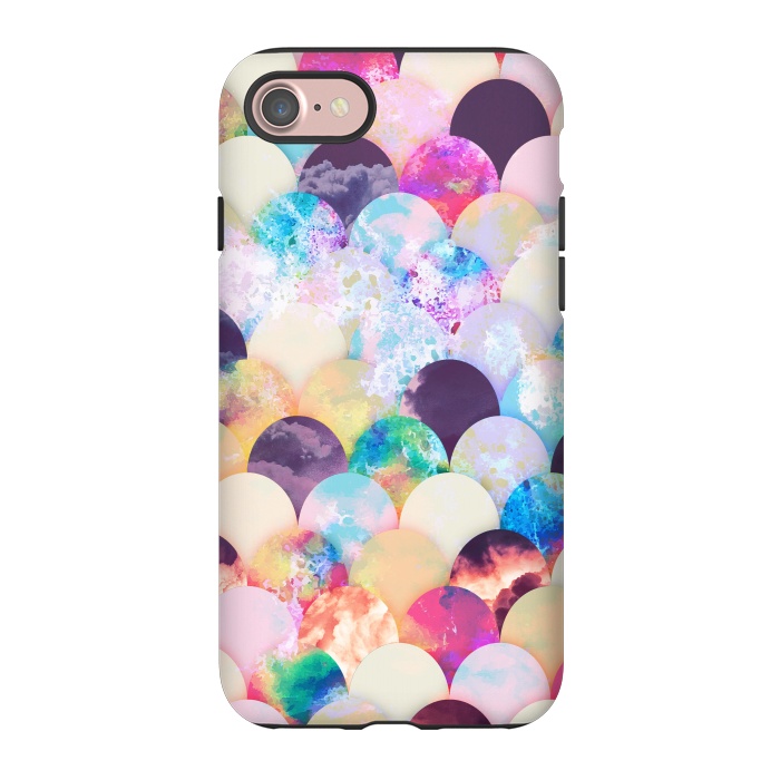 iPhone 7 StrongFit Watercolor splattered seashell pattern by Oana 