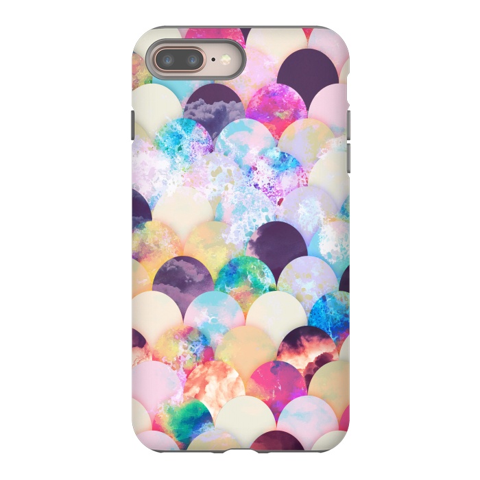 iPhone 7 plus StrongFit Watercolor splattered seashell pattern by Oana 
