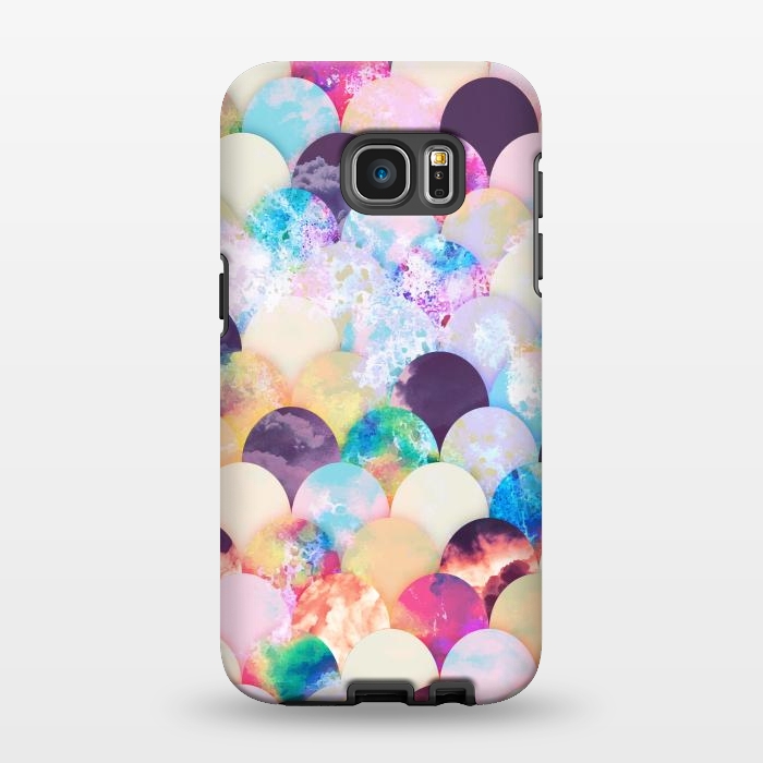 Galaxy S7 EDGE StrongFit Watercolor splattered seashell pattern by Oana 