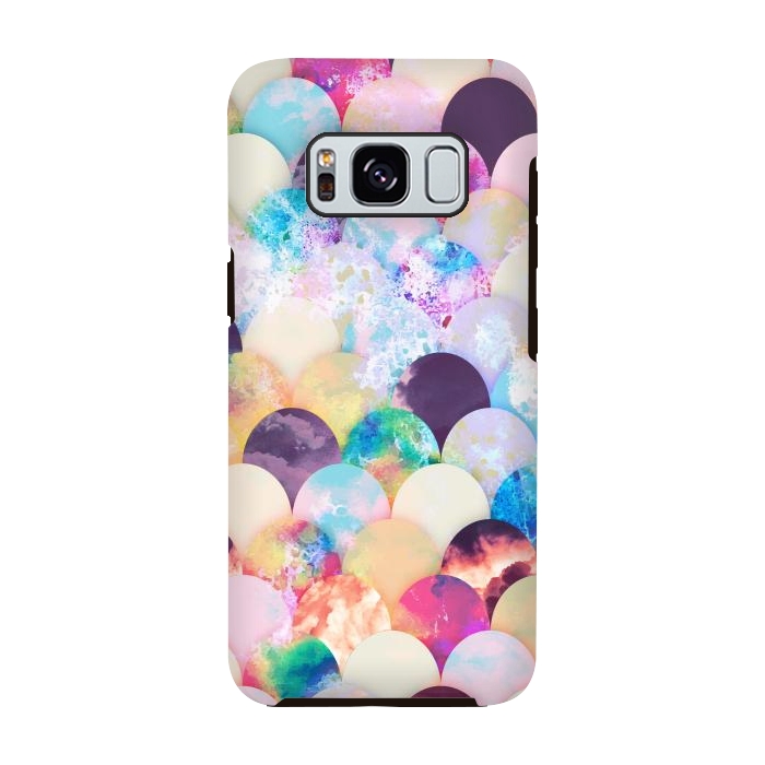 Galaxy S8 StrongFit Watercolor splattered seashell pattern by Oana 