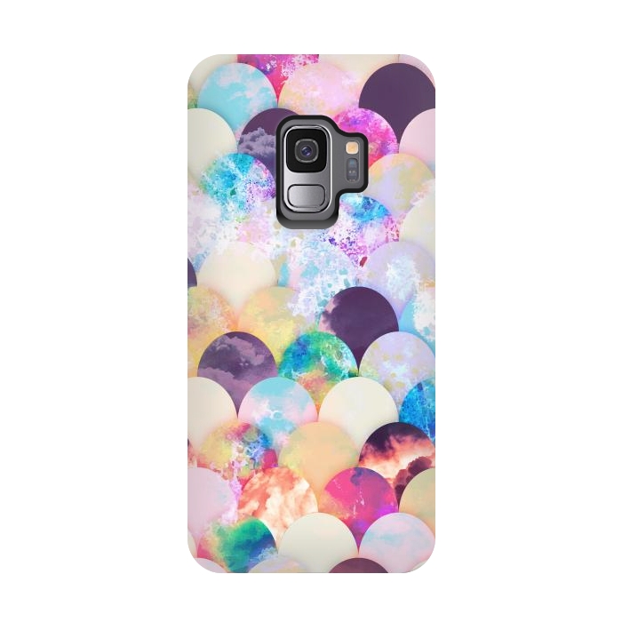 Galaxy S9 StrongFit Watercolor splattered seashell pattern by Oana 
