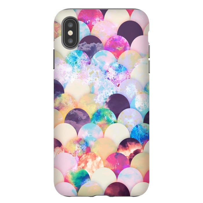 iPhone Xs Max StrongFit Watercolor splattered seashell pattern by Oana 