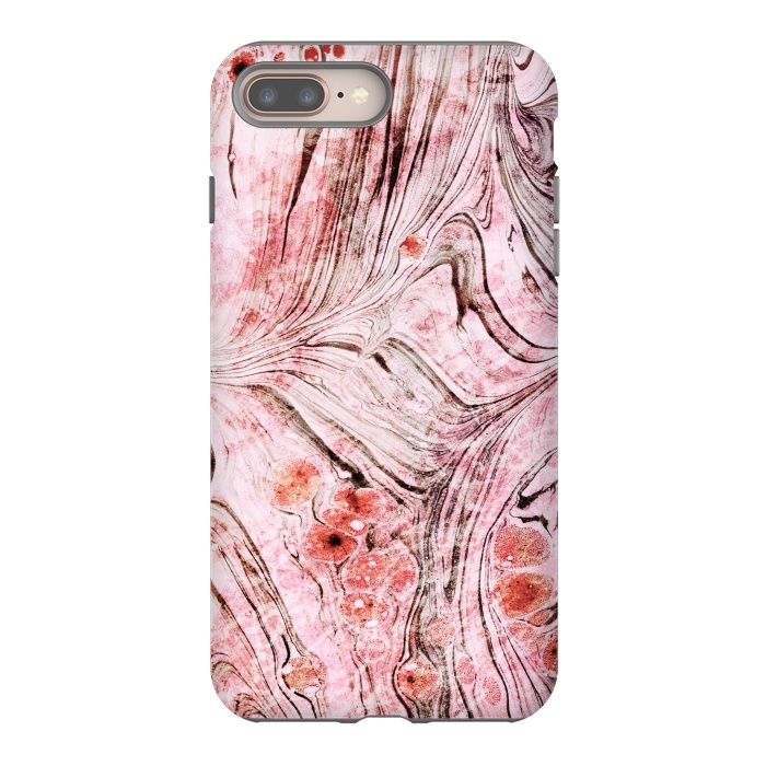 iPhone 7 plus StrongFit Brushed dust pink marble paper by Oana 