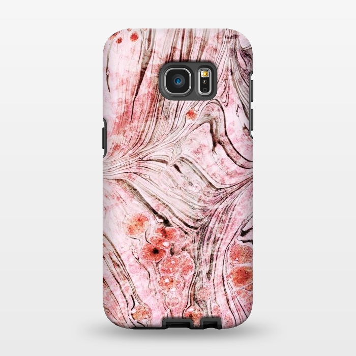 Galaxy S7 EDGE StrongFit Brushed dust pink marble paper by Oana 
