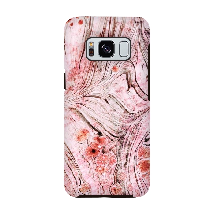 Galaxy S8 StrongFit Brushed dust pink marble paper by Oana 
