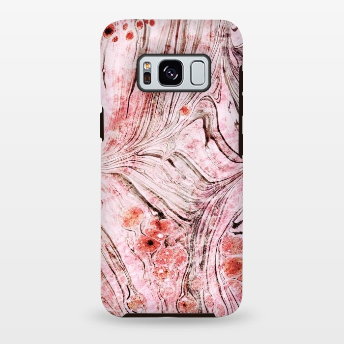 Galaxy S8 plus StrongFit Brushed dust pink marble paper by Oana 