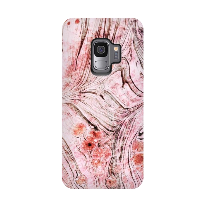 Galaxy S9 StrongFit Brushed dust pink marble paper by Oana 